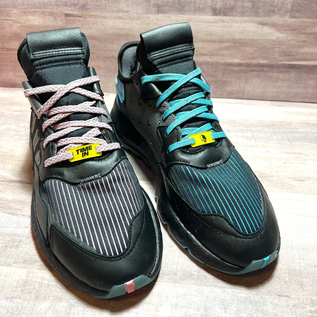 Adidas Men's Sneakers Nite Jogger X Ninja Core Black Blue Pink Q47198 Size:11